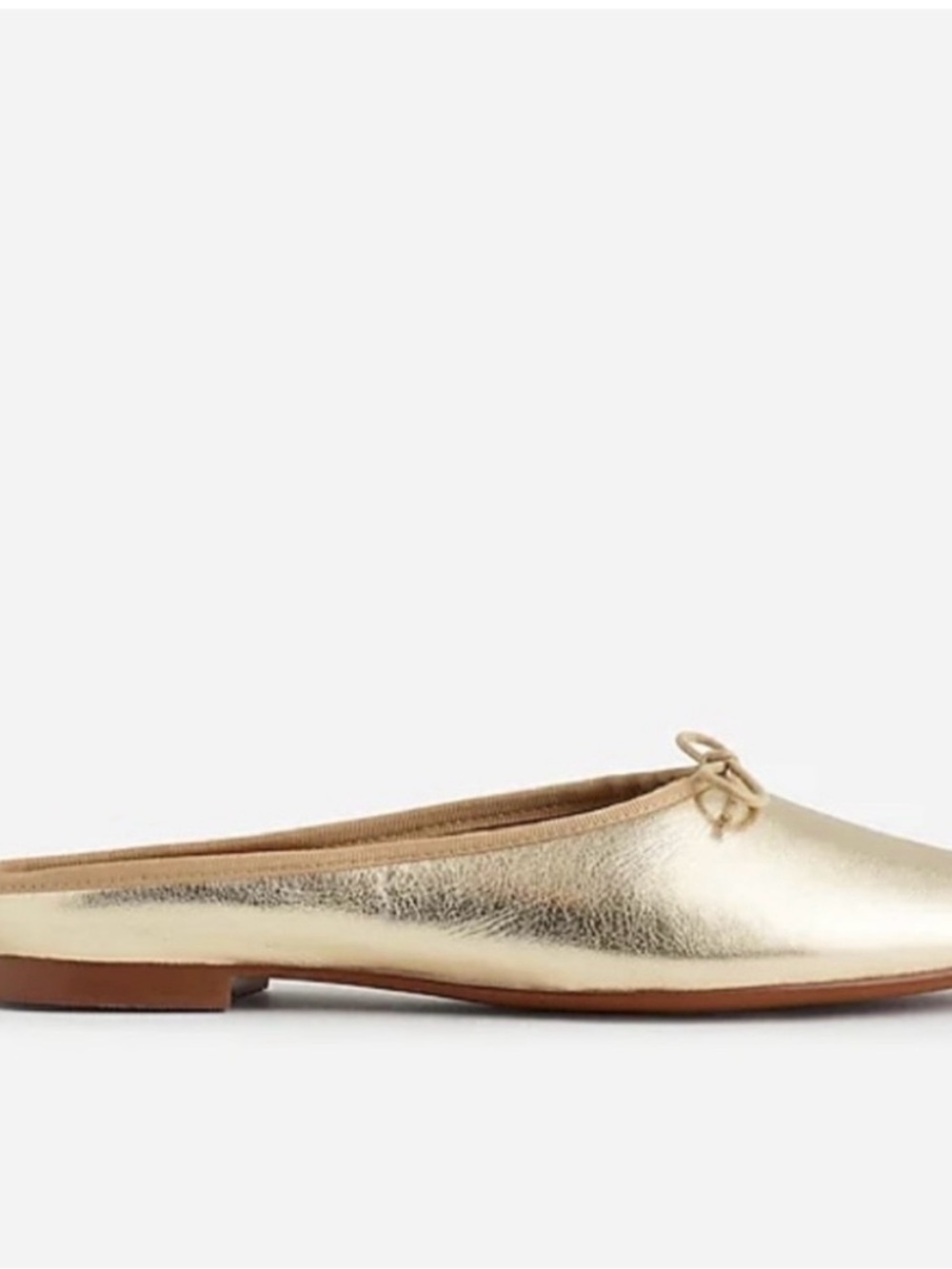 Madewell Gold Slip-On Ballet Flat Mules size 9.5 - Picture 3 of 6